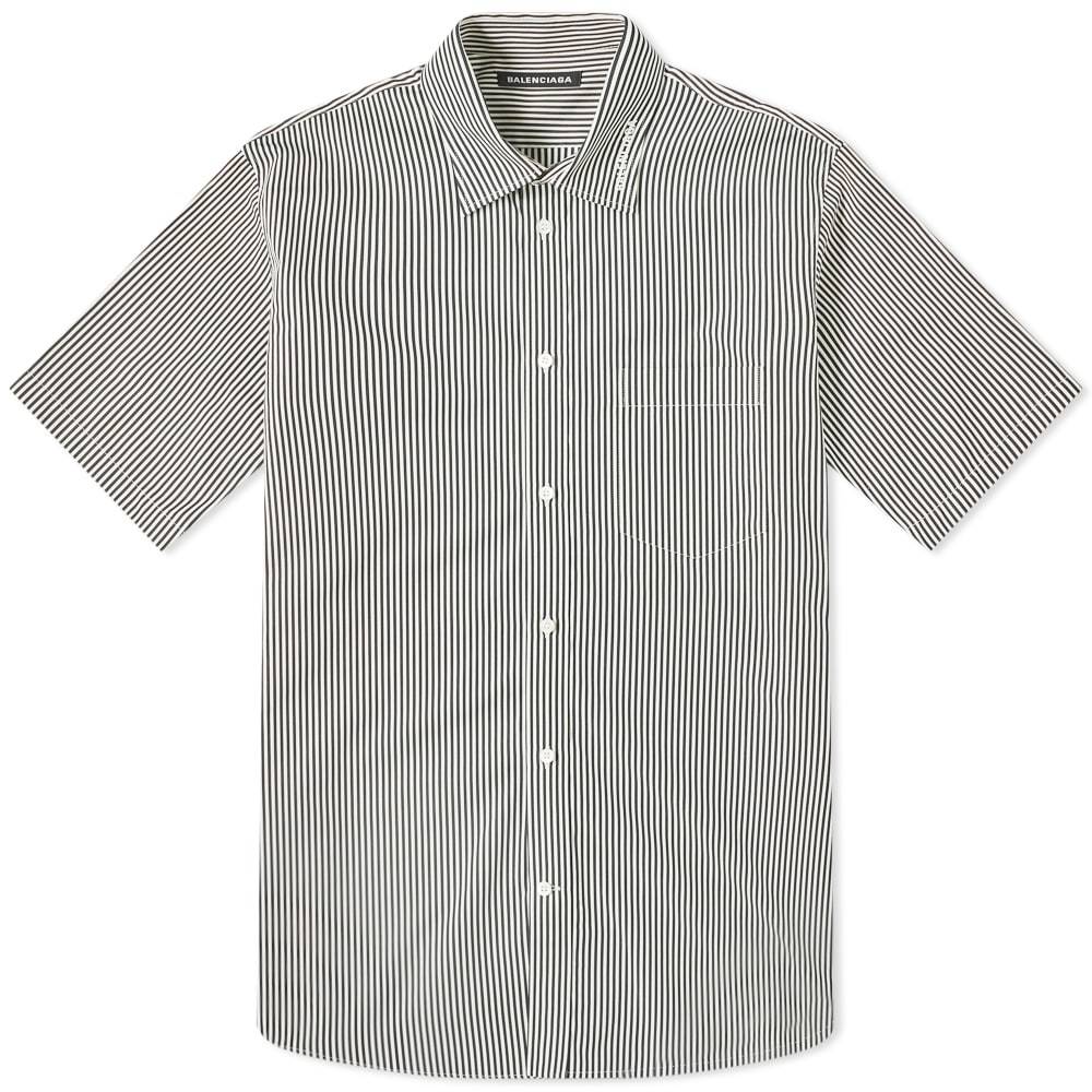 Balenciaga Short Sleeve Stripe Flap Shirt Balenciaga