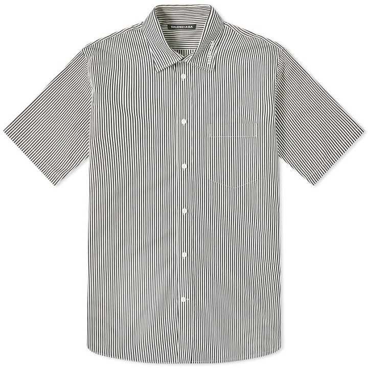 Photo: Balenciaga Short Sleeve Stripe Flap Shirt