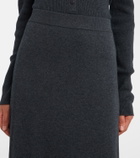 Lisa Yang Adrienne cotton and cashmere midi skirt