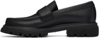 Ferragamo Black Gancini Ornament Loafers