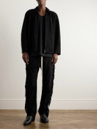 Fear of God - Logo-Appliquéd Suede Jacket - Black