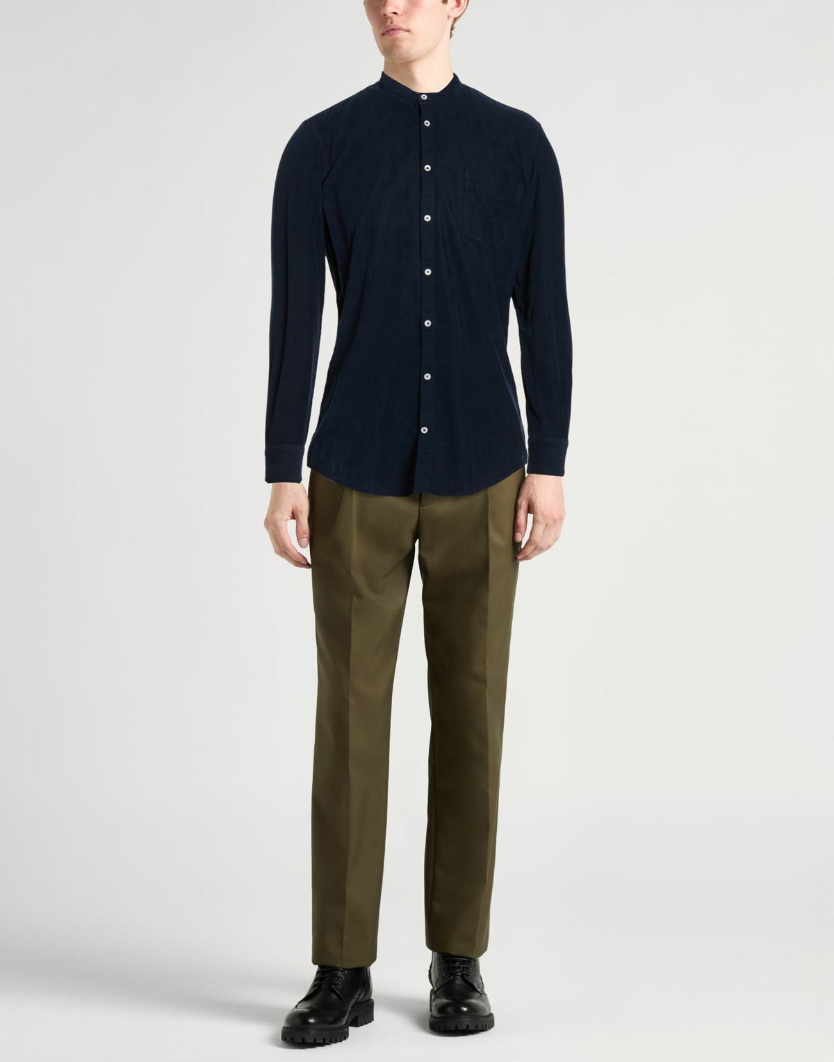 Massimo Alba Mens Shirt Midnight in Blue