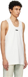 Fear of God White Ribbed Tank Top