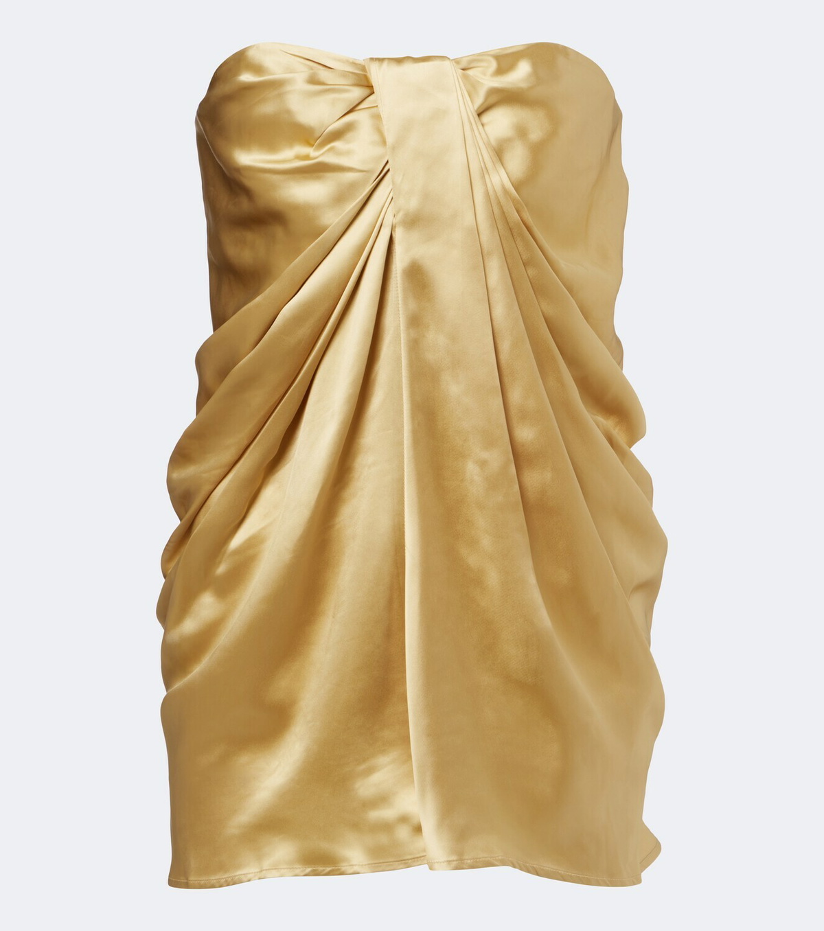 Tove Eden gathered silk satin bustier top