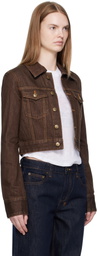 Ksubi Brown Slim Denim Trucker Jacket