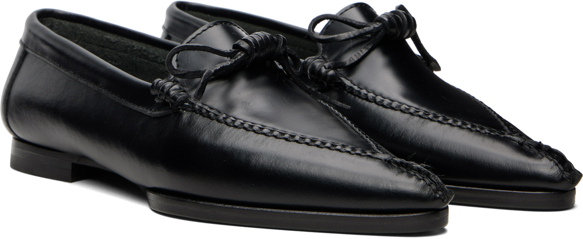 HEREU Black Aresta Pointy Loafers