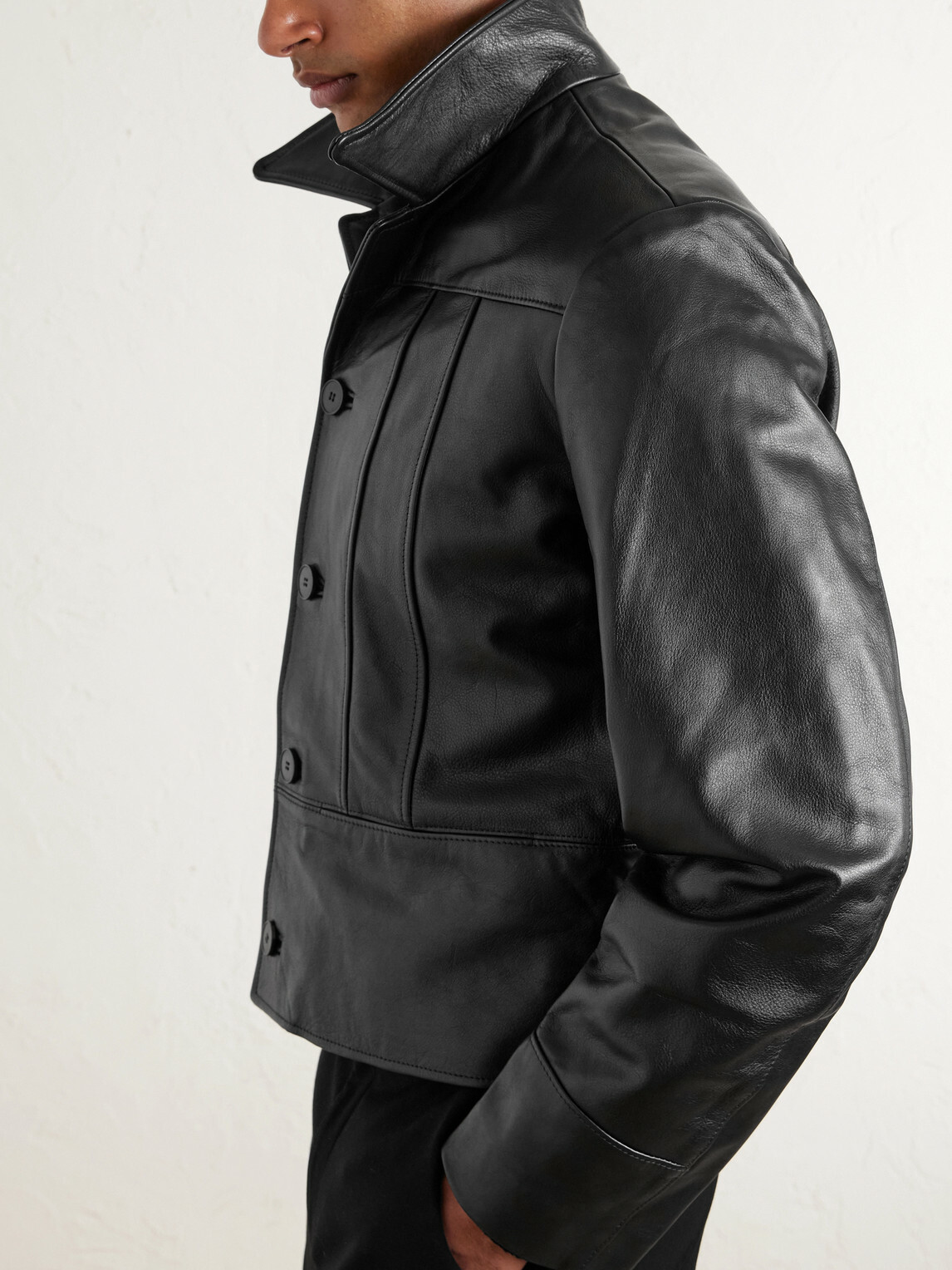 Enfants Riches Déprimés - Nick Slim-Fit Panelled Leather Jacket - Black