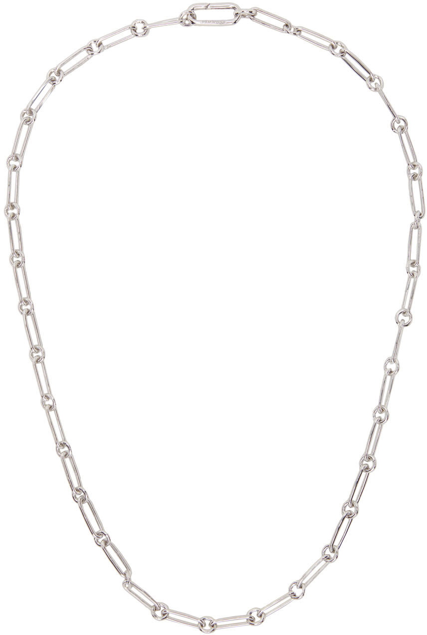 Tom Wood Silver Large Box Chain Necklace Tom Wood