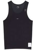 Satisfy Space-o Perforated Stretch-jersey Vest Black