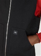 Workwear Denim Vest Jacket in Black