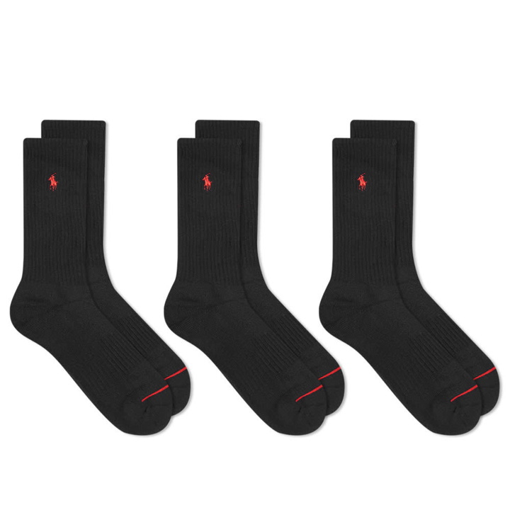 Photo: Polo Ralph Lauren Crew Sport Sock - 3 Pack