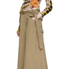ASAI Tan Cargo Pocket Gown Trousers