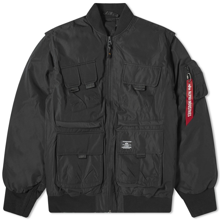 Photo: Alpha Industries Men's Multi Pocket Flight Jacket in Black