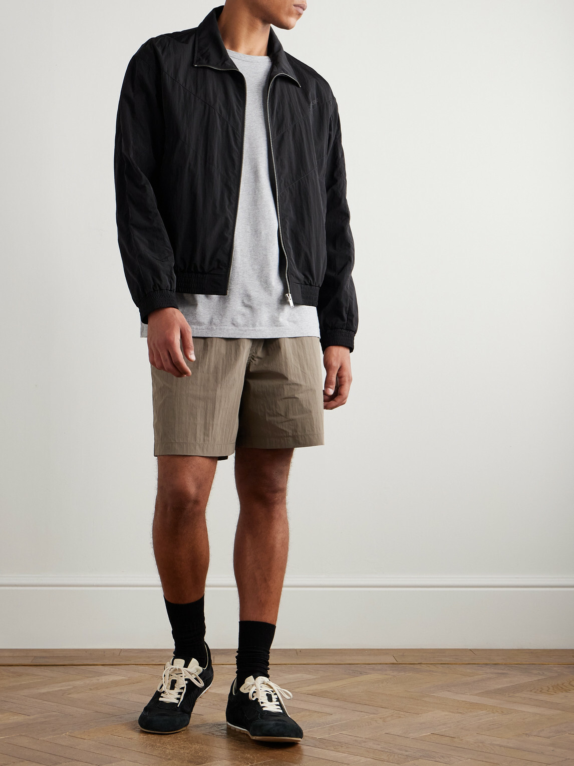 SSAM - Wide-Leg Shell Shorts - Brown