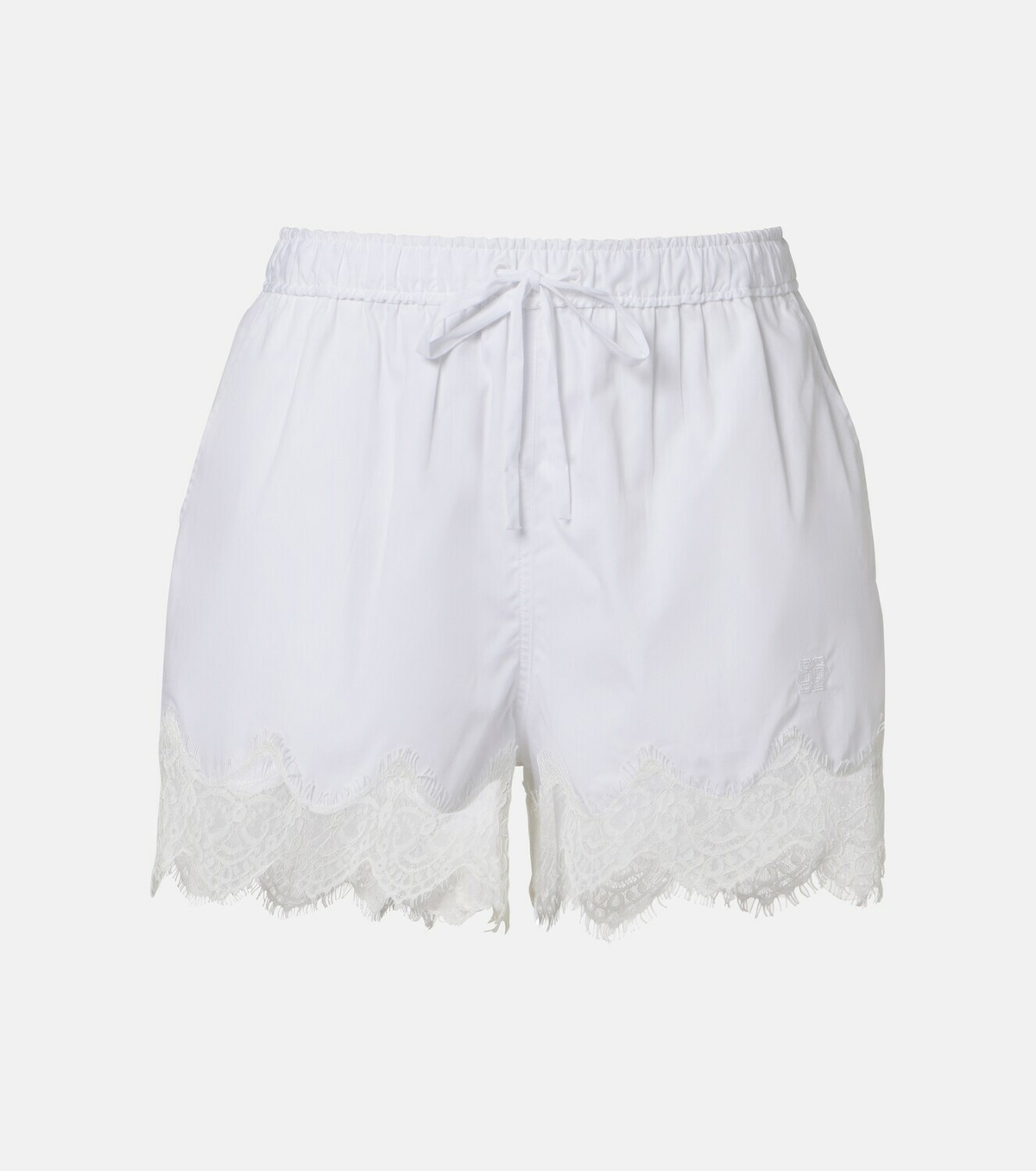 Simkhai Lace-trimmed cotton shorts