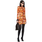 Richard Quinn Orange Floral Dress