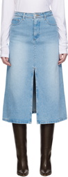 A.P.C. Blue Georgia Denim Midi Skirt