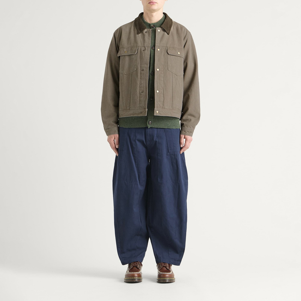 FrizmWORKS Men's Heavy Canvas Storm Trucker Jacket in Mud