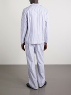 TEKLA - Striped Organic Cotton-Poplin Pyjamas - Gray