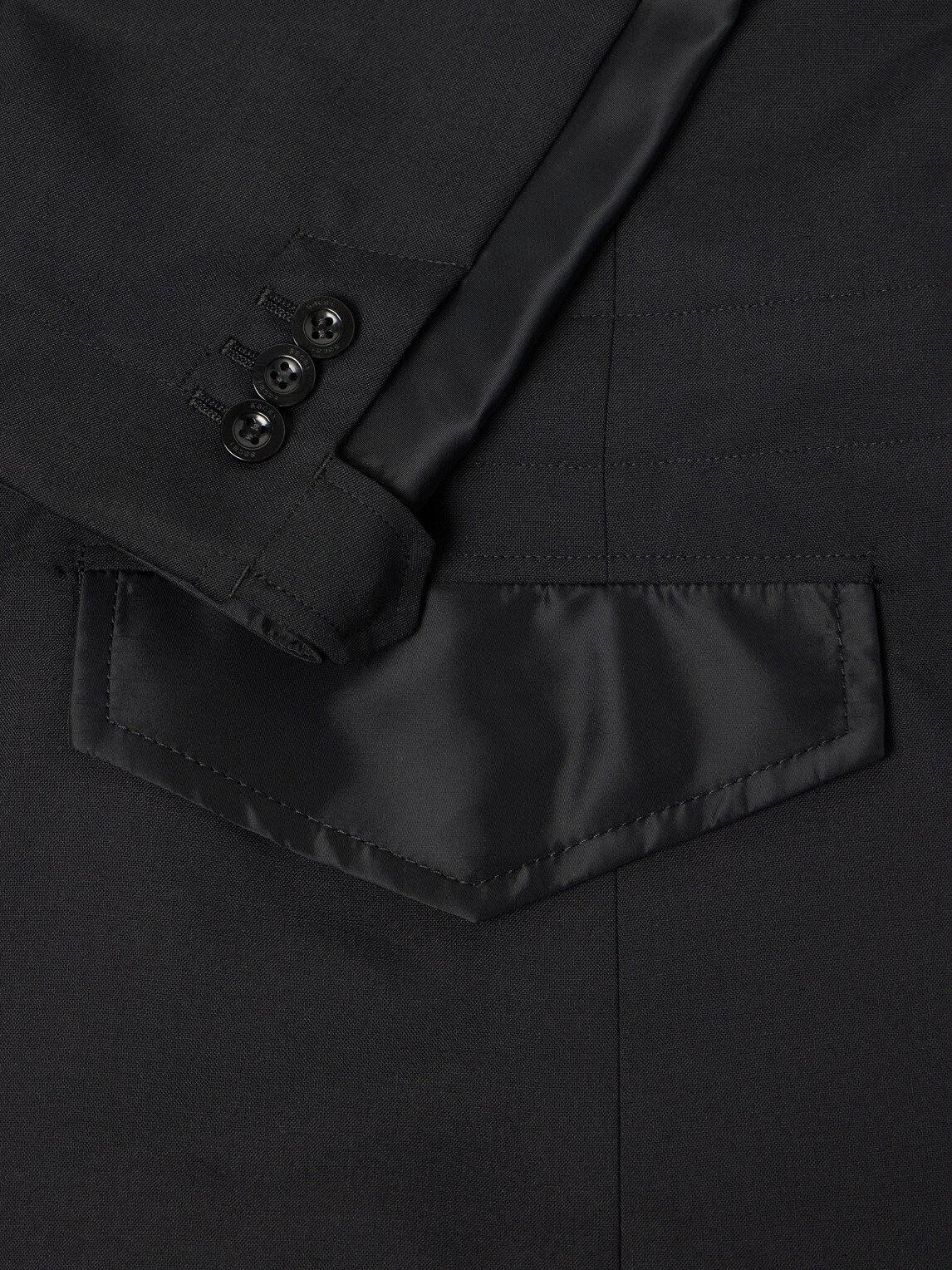 Sacai - Grain De Poudre and Shell Hooded Blazer - Black