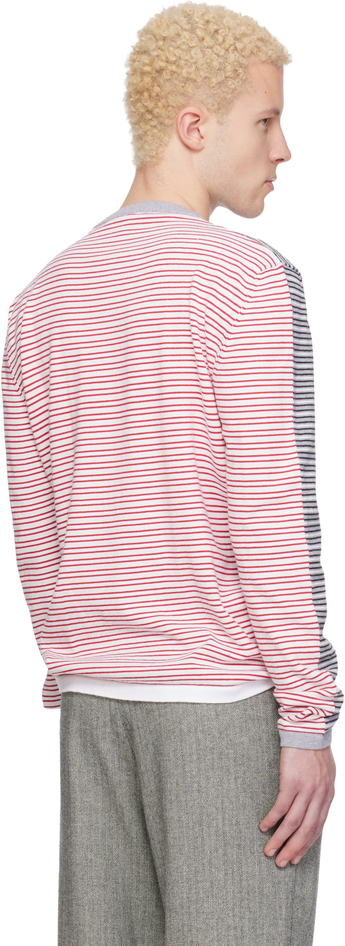 Gimaguas Gray & Red Pablo Stripes Sweater