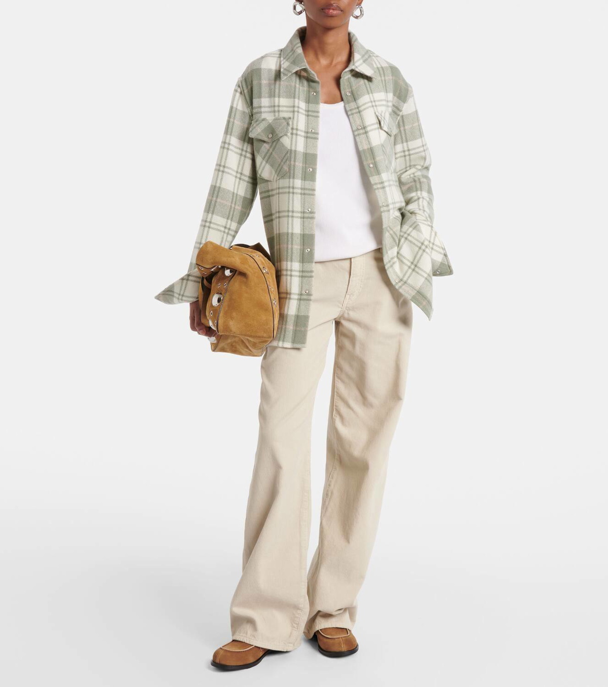 God's True Cashmere Tartan cashmere shirt