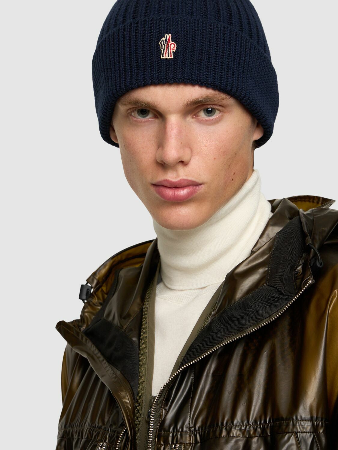 MONCLER GRENOBLE Ribbed Knit Virgin Wool Beanie Moncler Grenoble display picture 2