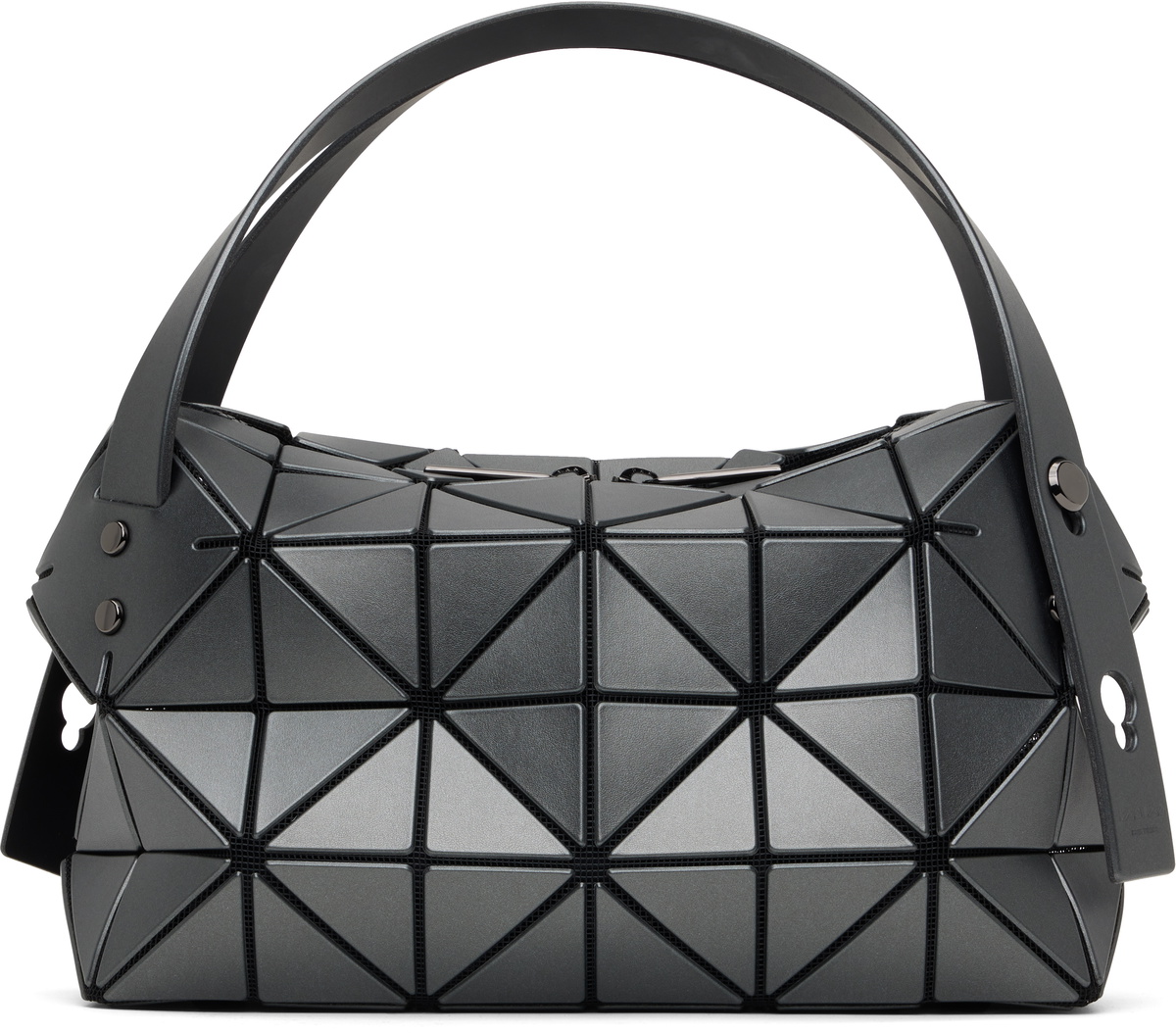 BAO BAO ISSEY MIYAKE Gunmetal Boston Bag Bao Bao Issey Miyake