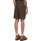 Phipps Brown Cotton Twill Dad Shorts