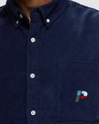 Parlez Quest Cord Shirt Blue - Mens - Longsleeves