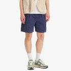 Folk Men's Lunar Shorts in Ink Blue Crinkle Canvas