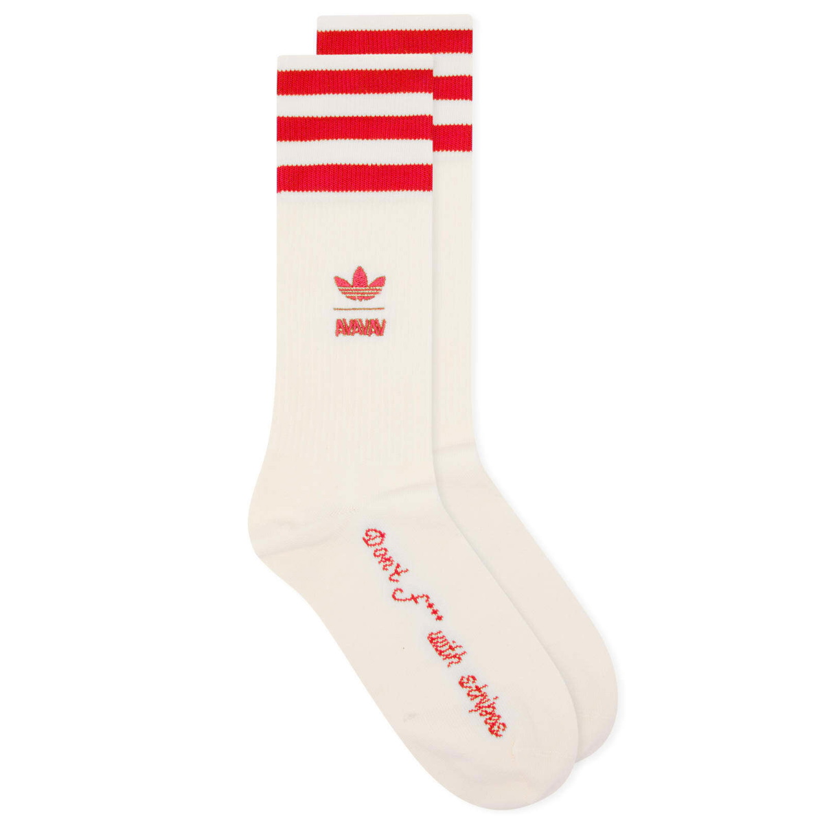 Adidas Women's by Avavav Socks - 3 Pack in White/Black/Scarlet/Bluebird