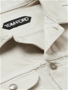 TOM FORD - Garment-Dyed Denim Trucker Jacket - Neutrals