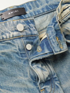 AMIRI - Carpenter Panelled Distressed Paint-Splattered Jeans - Blue