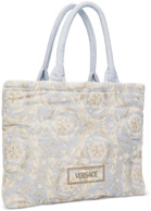 Versace Blue Barocco Towel Tote