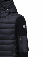 MONCLER Wool Blend Tricot Down Jacket