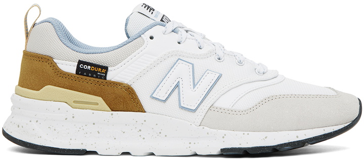 Photo: New Balance White & Gray 997H Sneakers