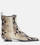 Paris Texas Bettina snake-print ankle boots