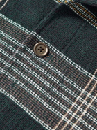 Our Legacy - Elder Camp-Collar Checked Cotton-Bouclé Shirt - Blue