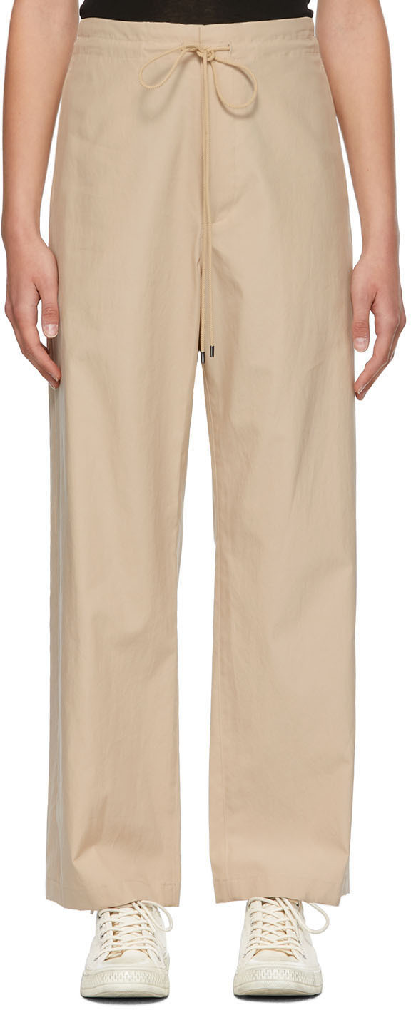 AURALEE Beige Easy Wide Trousers Auralee