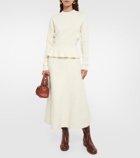 Chloé Wool-blend midi skirt