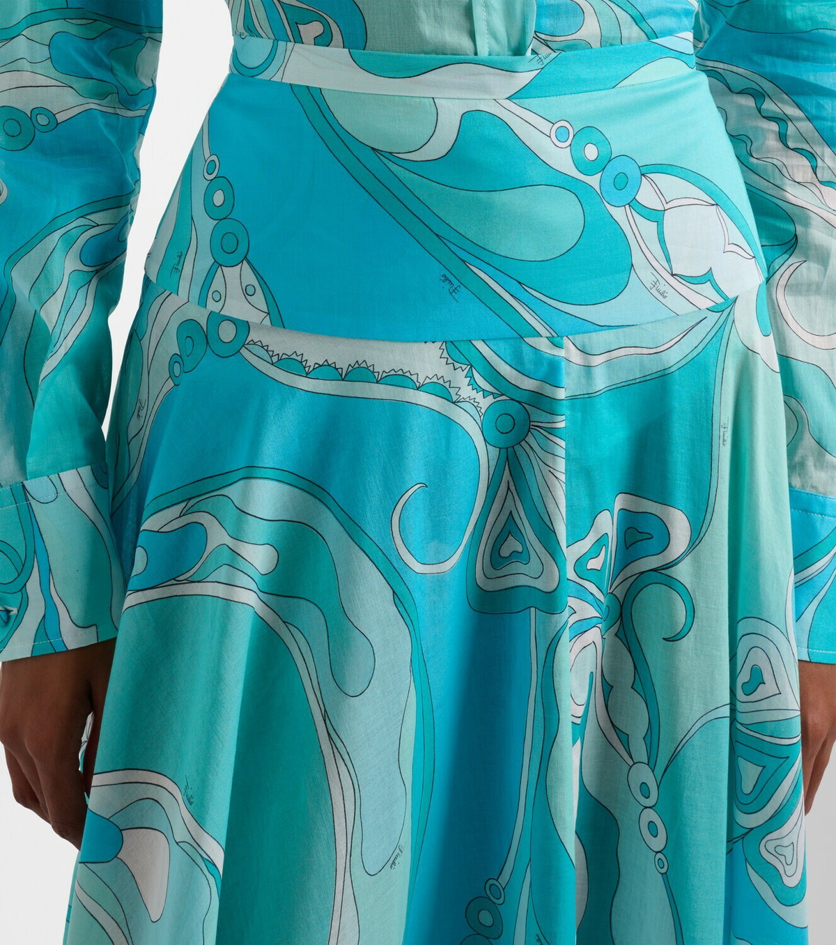 Pucci Orchidee high-rise cotton maxi skirt Emilio Pucci