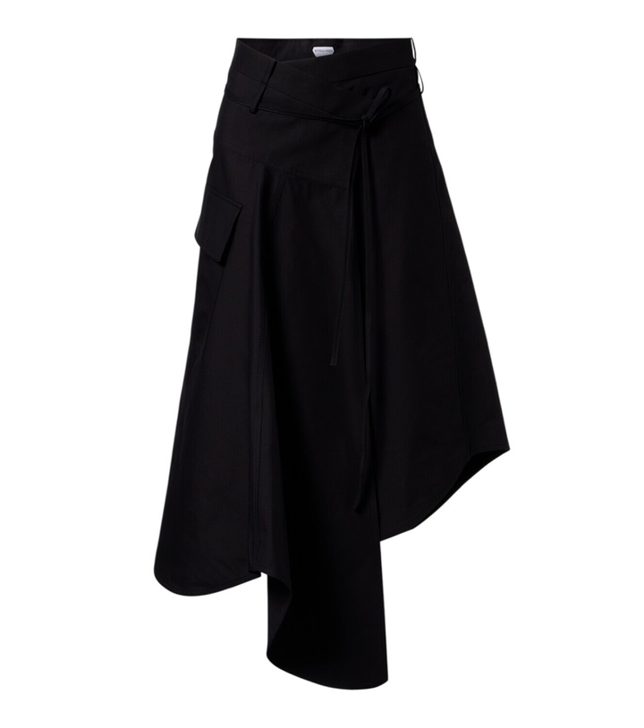 Photo: Bottega Veneta Asymmetric cotton midi skirt