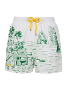 MC2 Saint Barth Man Mid-length Gustavia Swim-shorts With Capri Placed Print