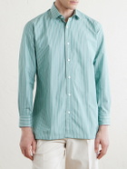 Charvet - Striped Cotton-Poplin Shirt - Green