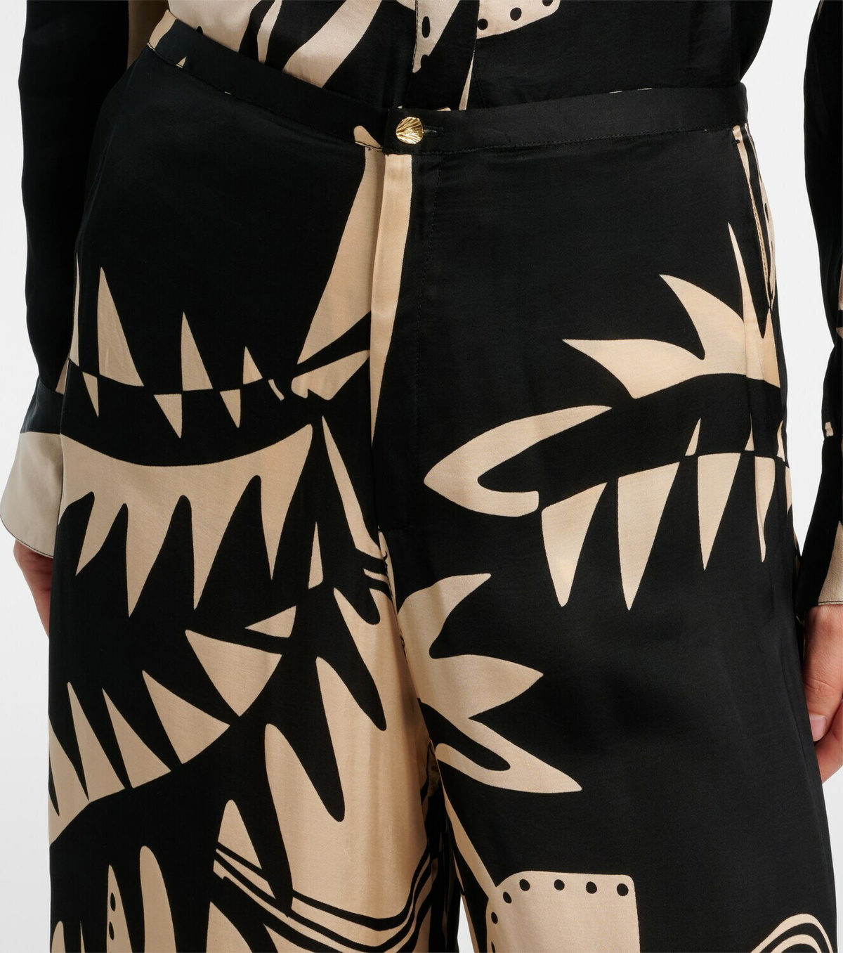 Poupette St Barth Clea printed high-rise wide-leg pants