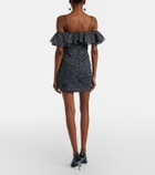 Marant Etoile Davilia draped polka-dot cotton minidress