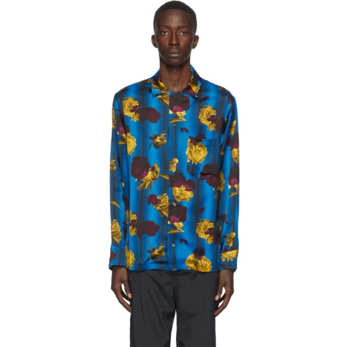 Photo: Opening Ceremony Blue Satin Floral Shirt