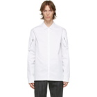 Neil Barrett White Poplin Zip Detail Shirt