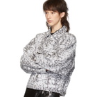 Alexander Wang Black and White Denim Python Game Jacket
